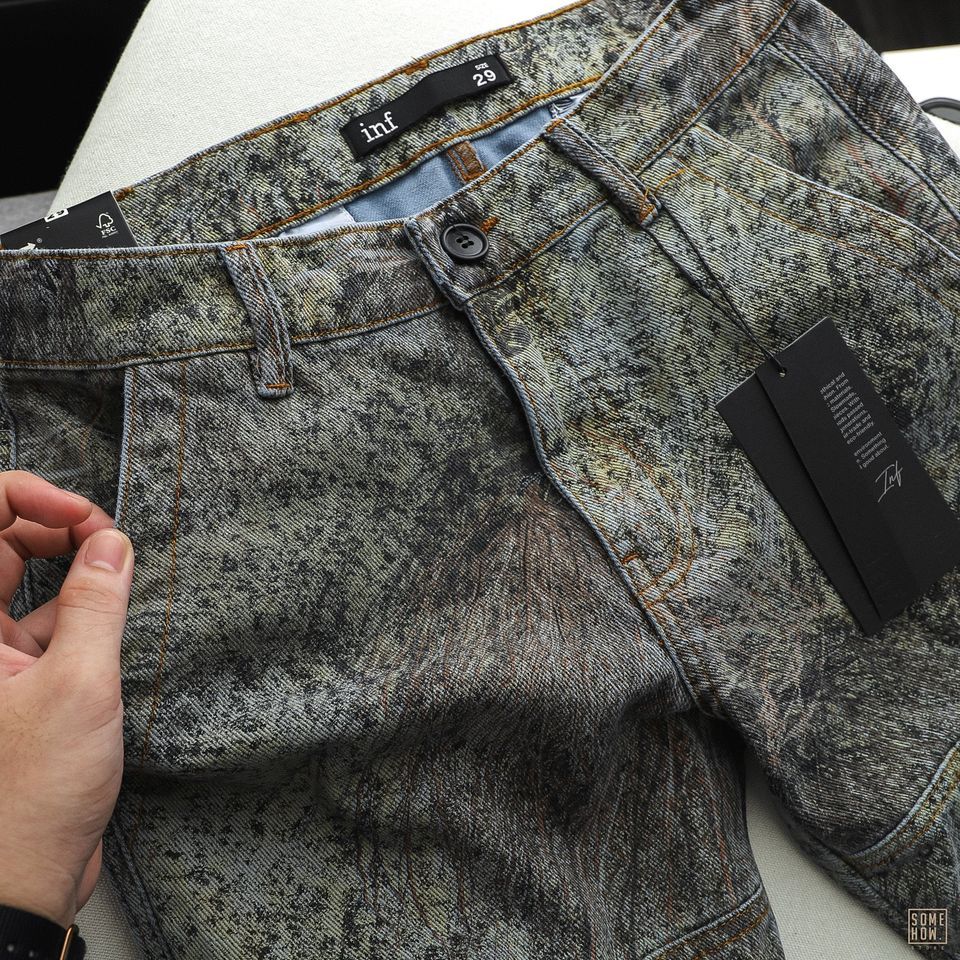 Short Jean Inf Leaf Pattern