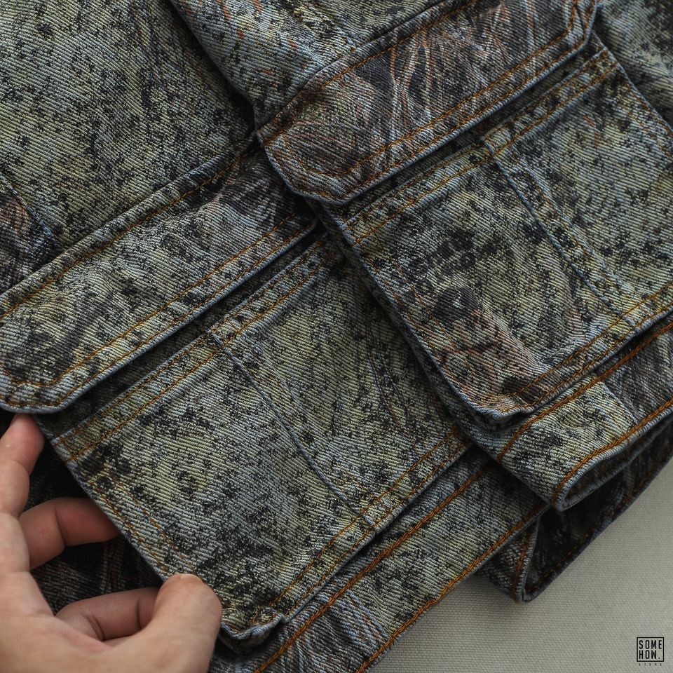 Short Jean Inf Leaf Pattern