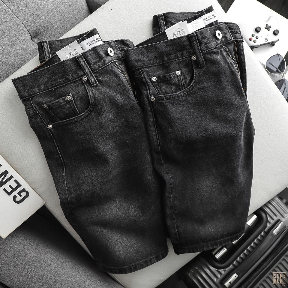 Short Jean Xám Trơn