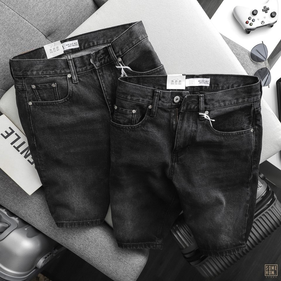 Short Jean Xám Trơn
