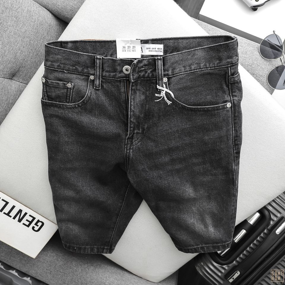 Short Jean Xám Trơn