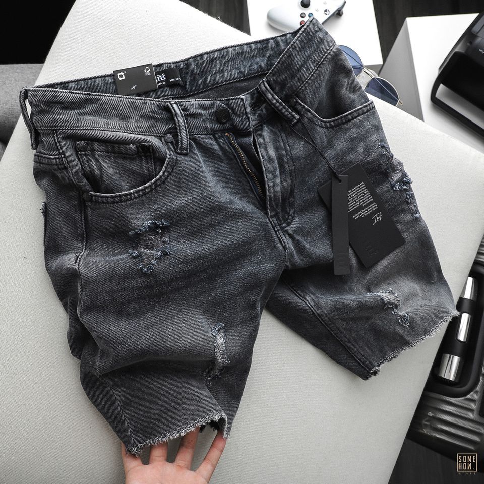 Short Jean Inf Xám