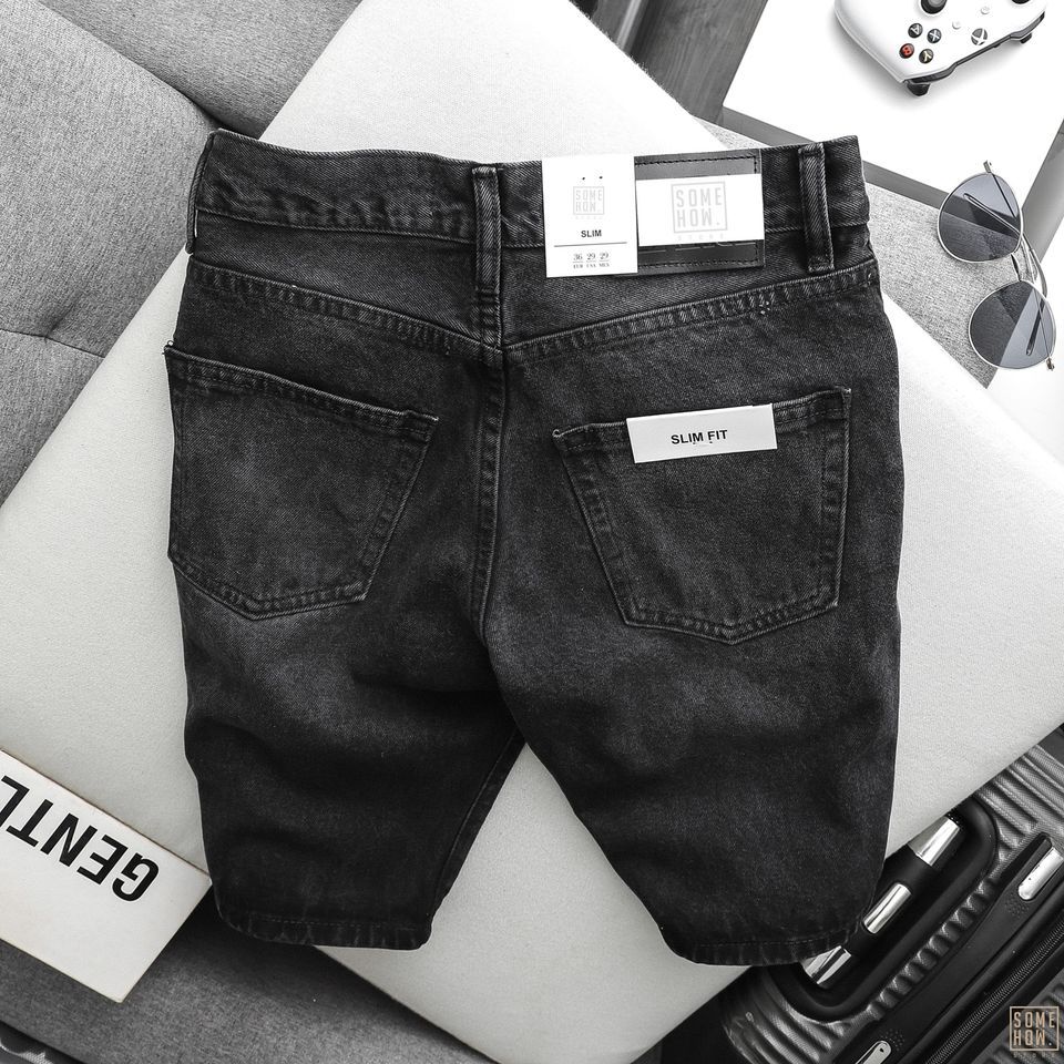 Short Jean Xám Trơn