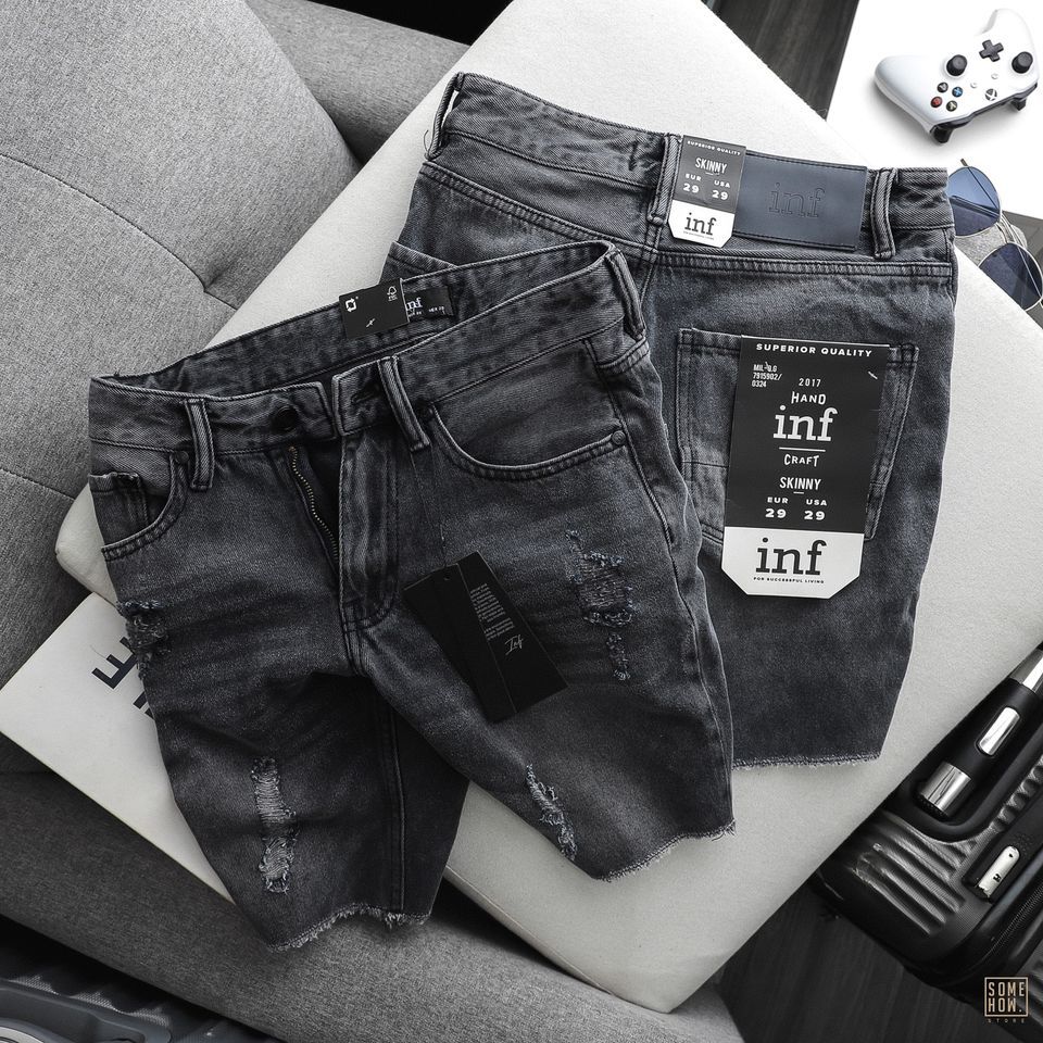 Short Jean Inf Xám