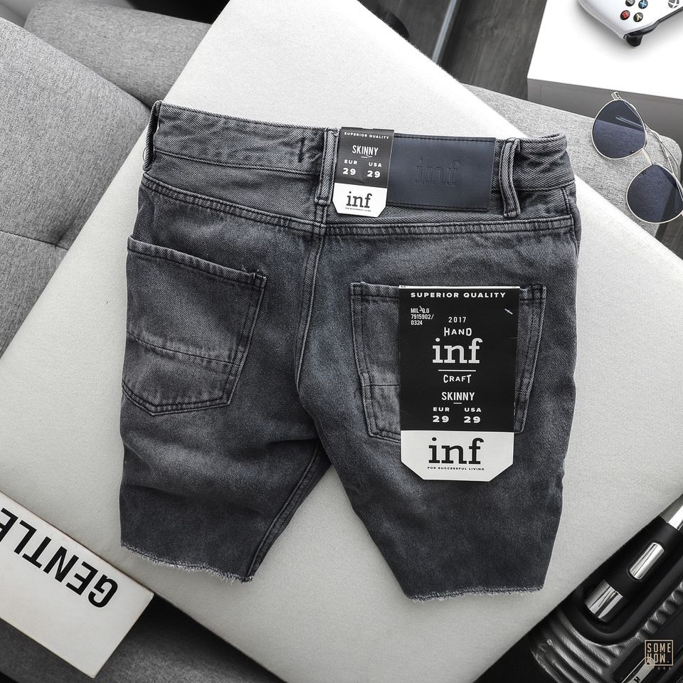Short Jean Inf Xám