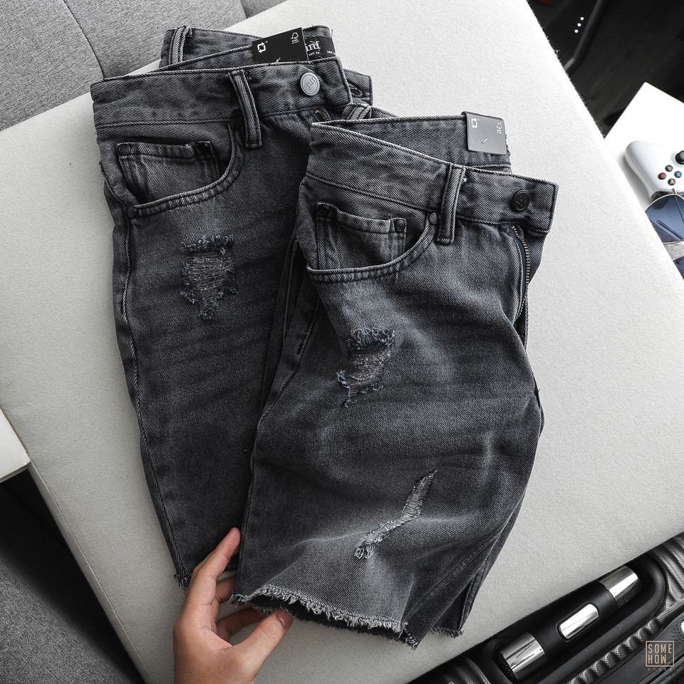 Short Jean Inf Xám