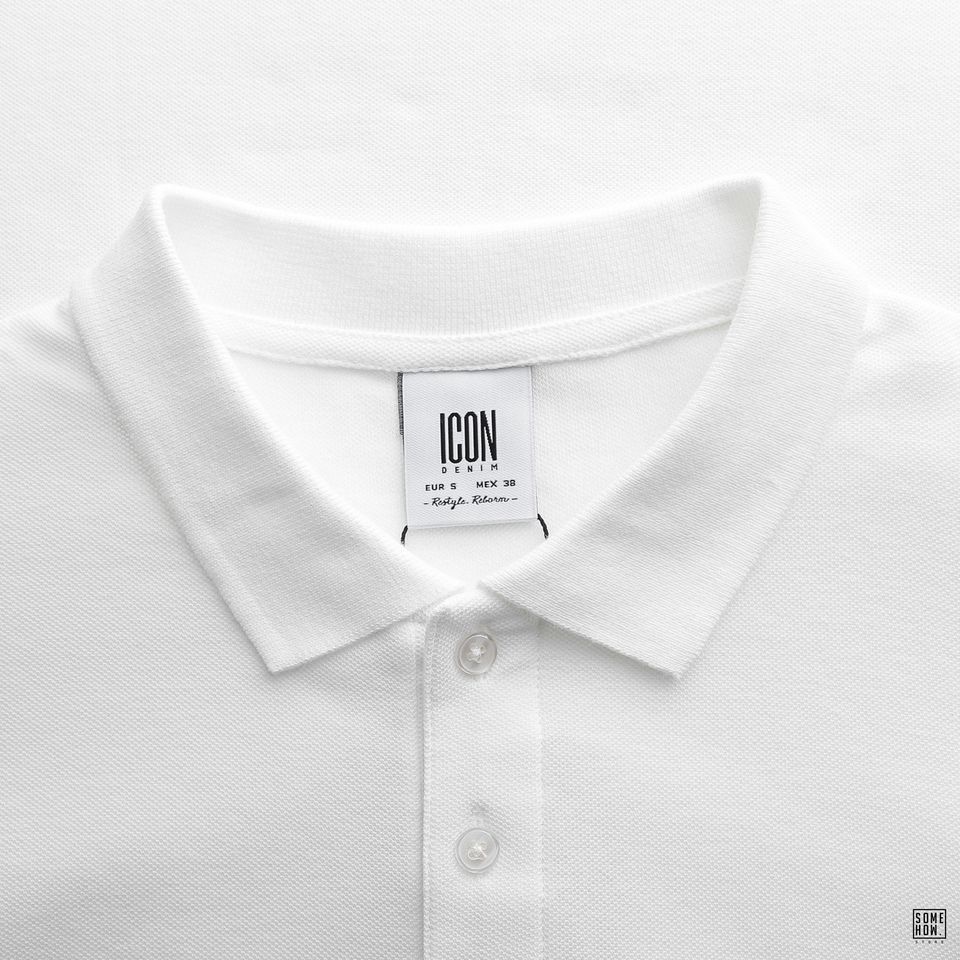 Polo Trắng Đen Icon Hộp