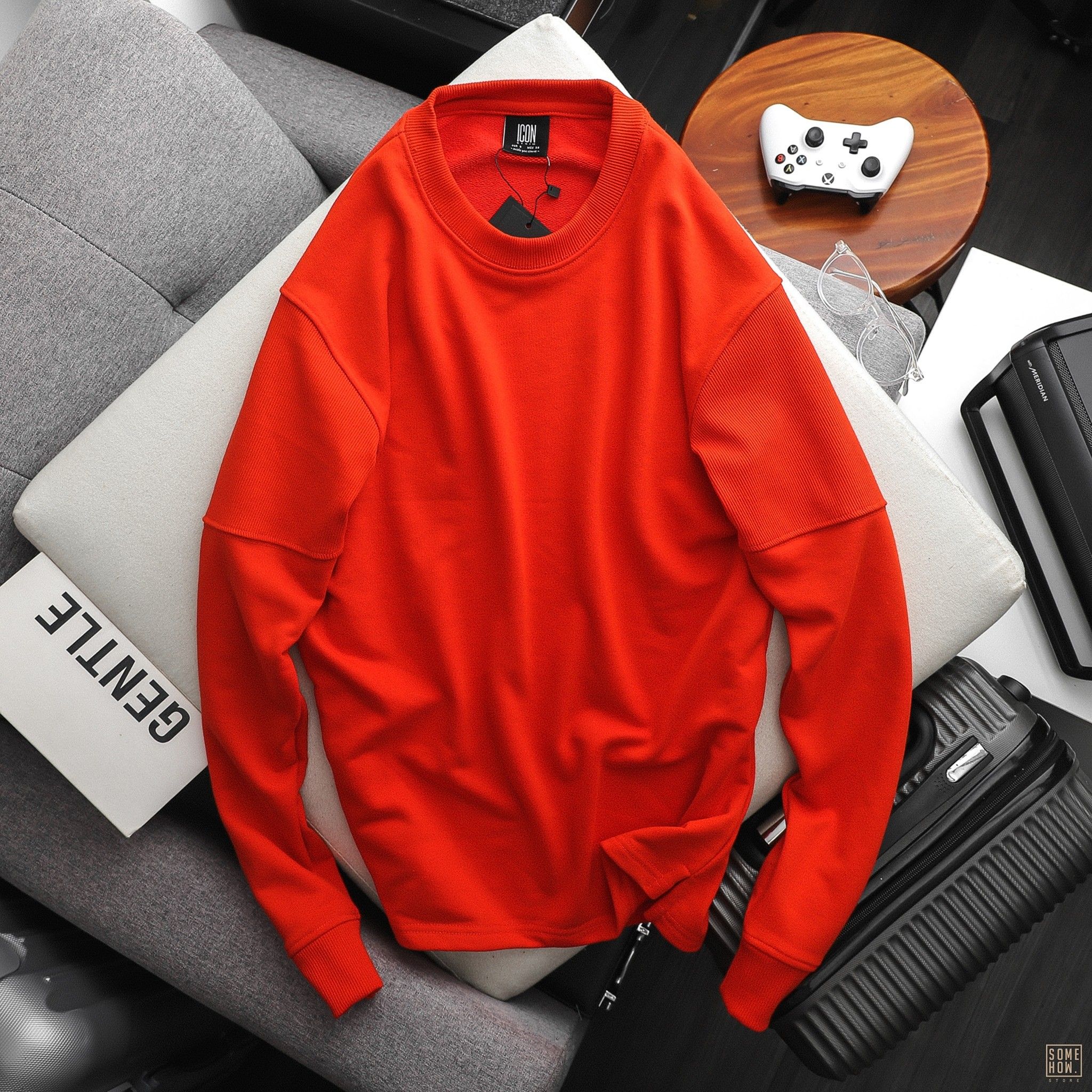 Sweater Icon Phối Tay 4 Màu