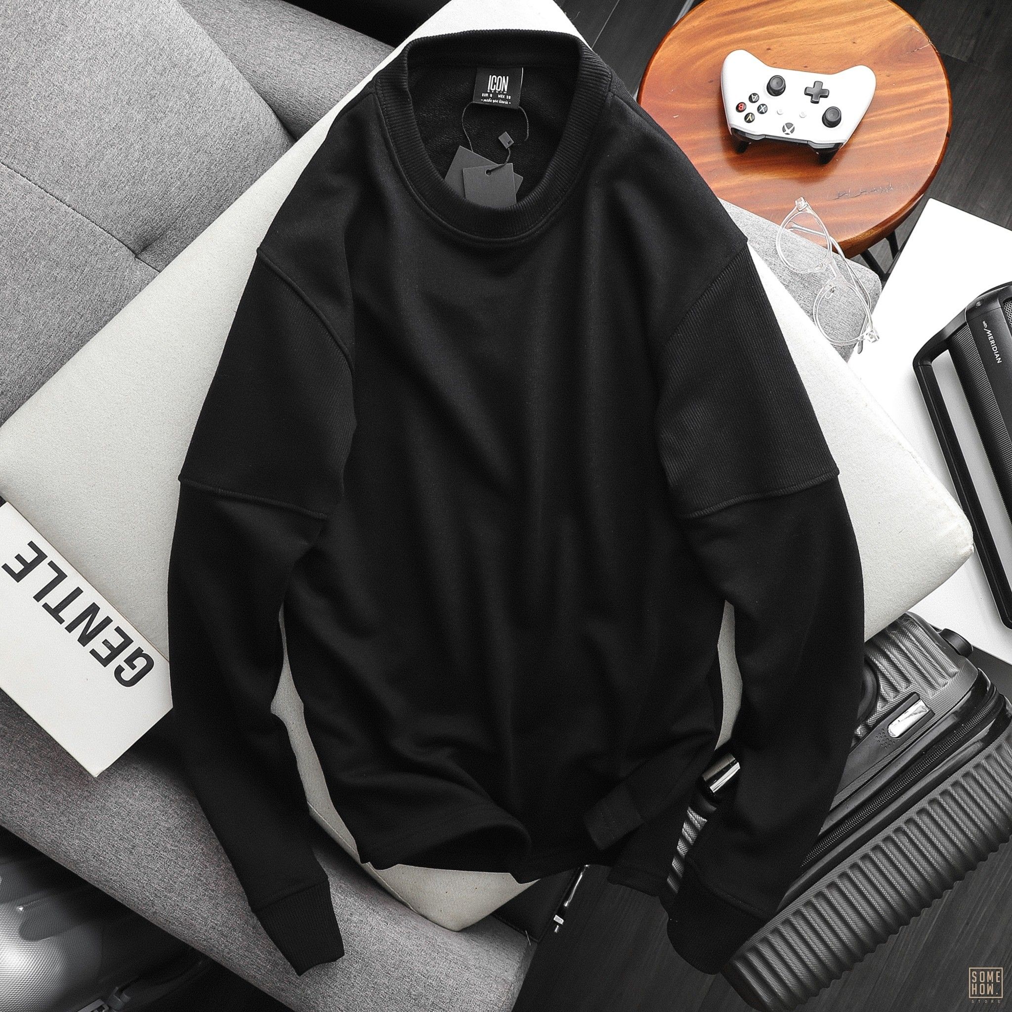 Sweater Icon Phối Tay 4 Màu