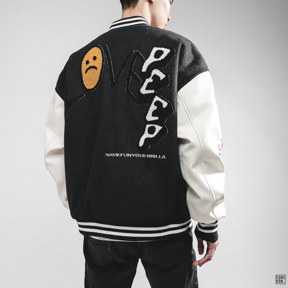 Bomber Tay Phối Da VIII