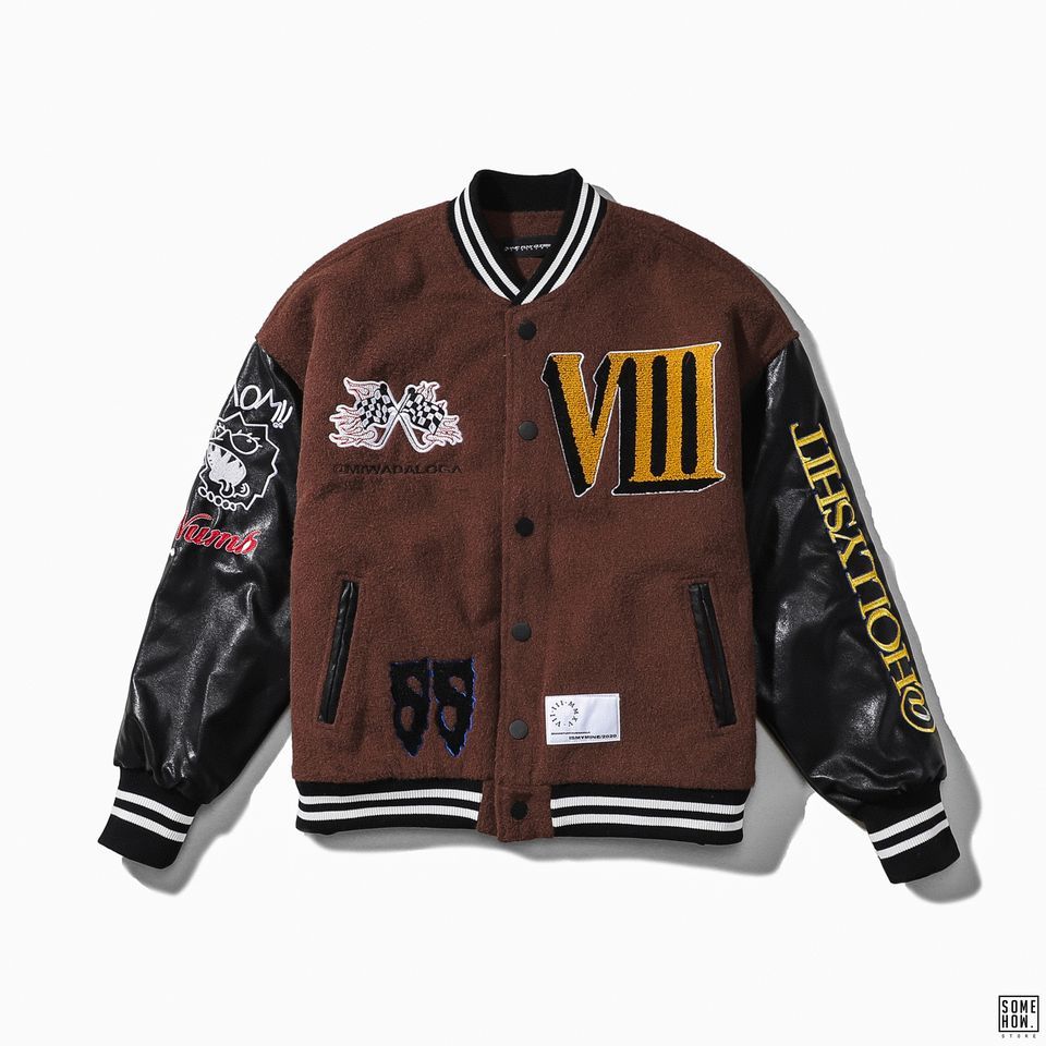 Bomber Tay Phối Da VIII