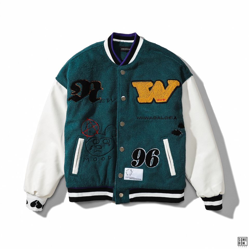 Bomber Tay Phối Da W96