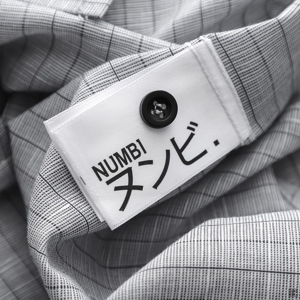 Áo Sơ Mi Numbi NT Xám Kẻ