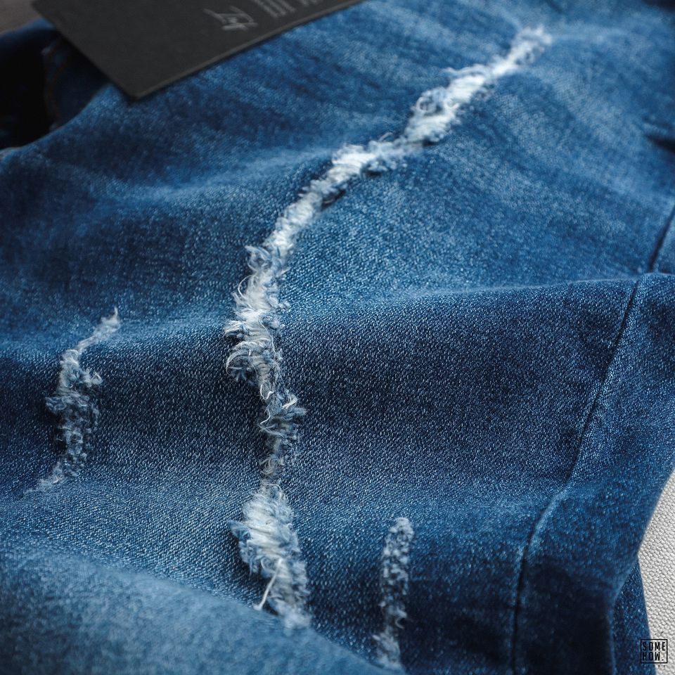 Quần Jean Inf Xanh Skinny Ripped