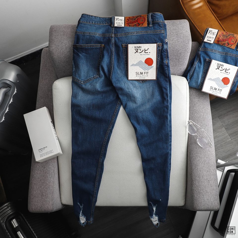 Quần Jean Numbi Xanh Slim