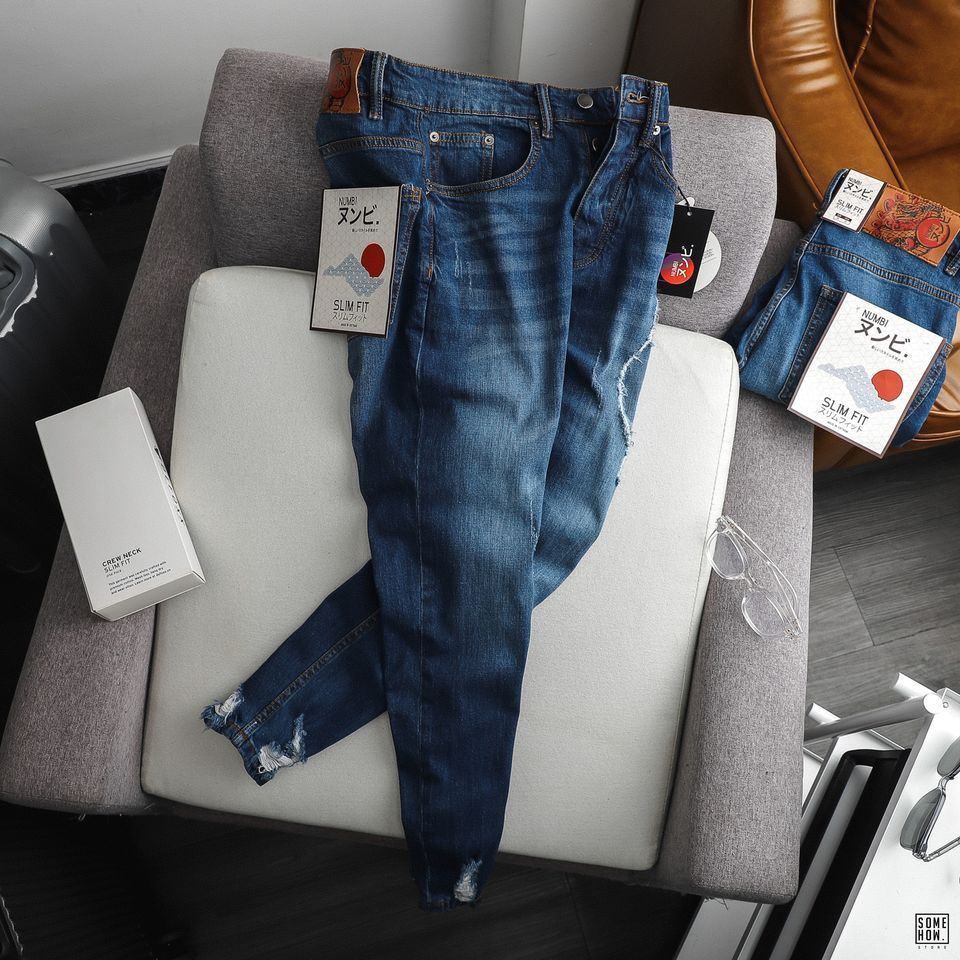 Quần Jean Numbi Xanh Slim