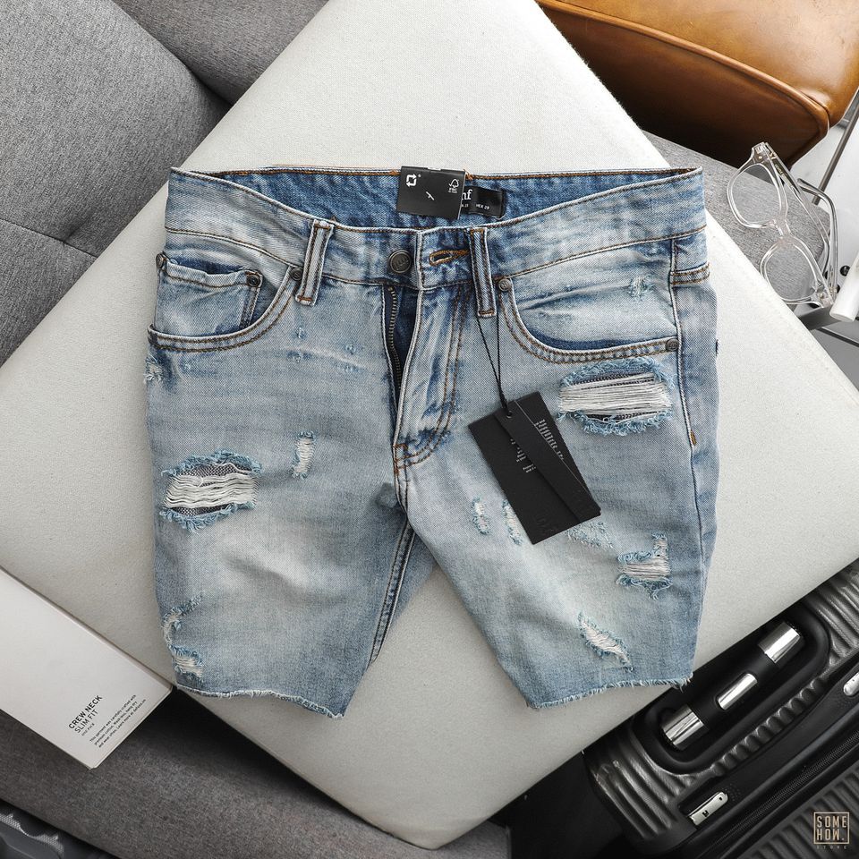 Short Jean Inf Bạc Wash
