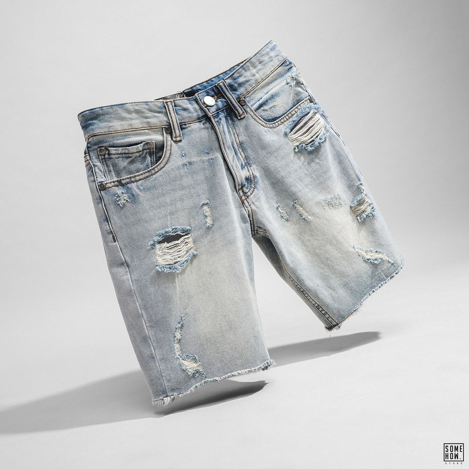 Short Jean Inf Bạc Wash