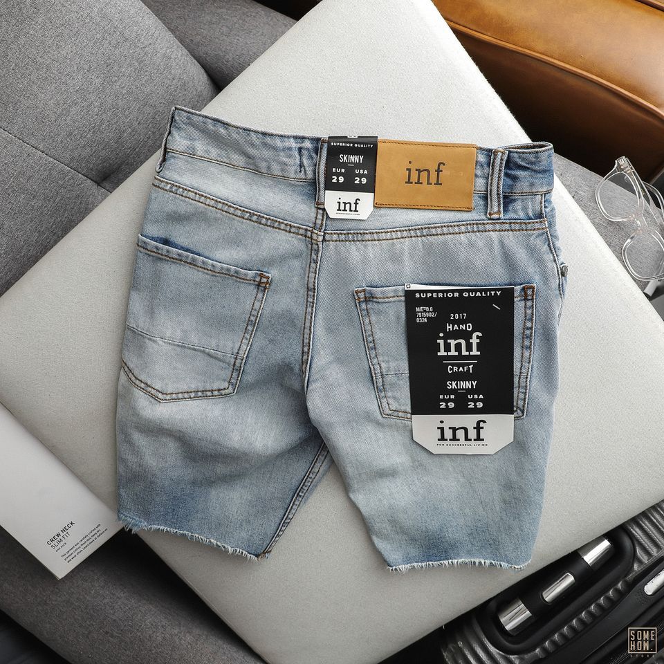 Short Jean Inf Bạc Wash