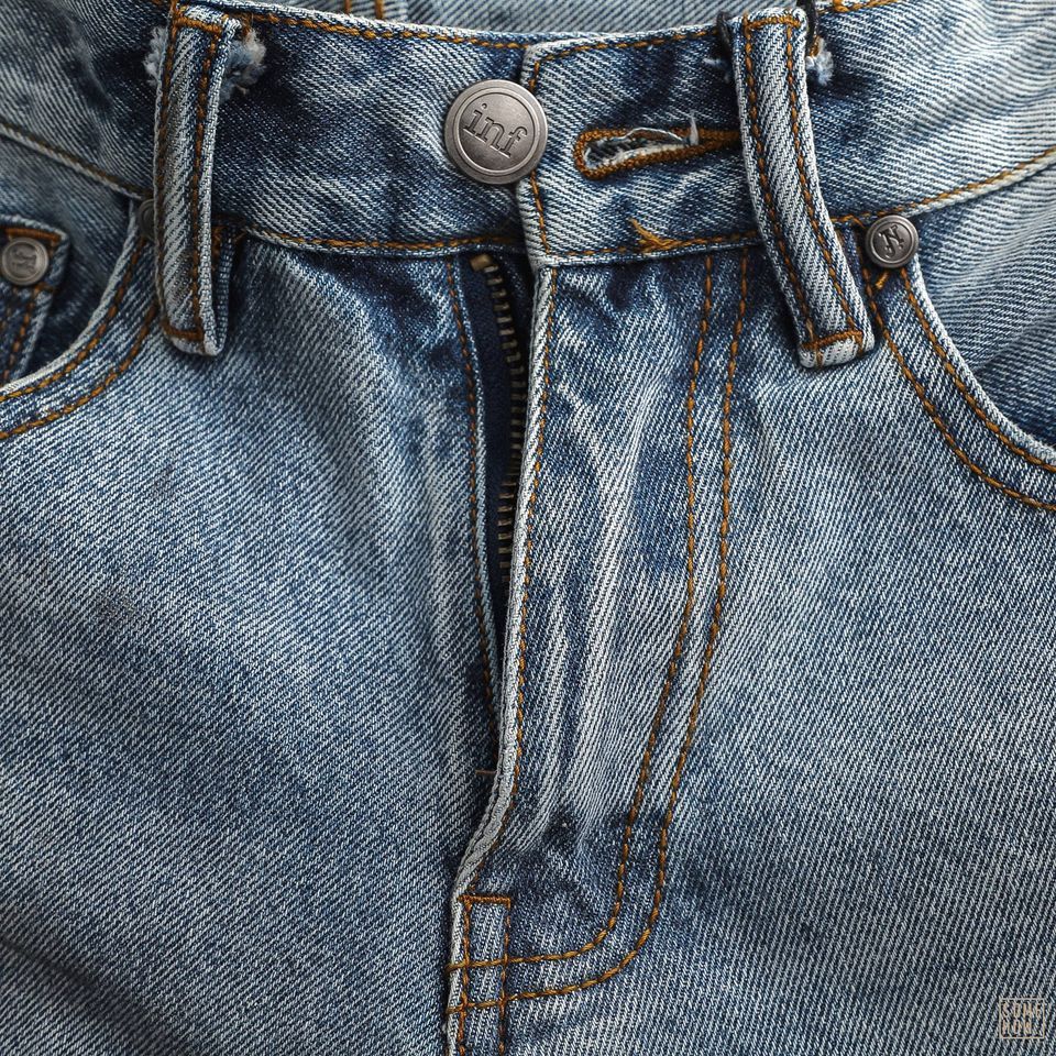 Short Jean Inf Xanh Wash