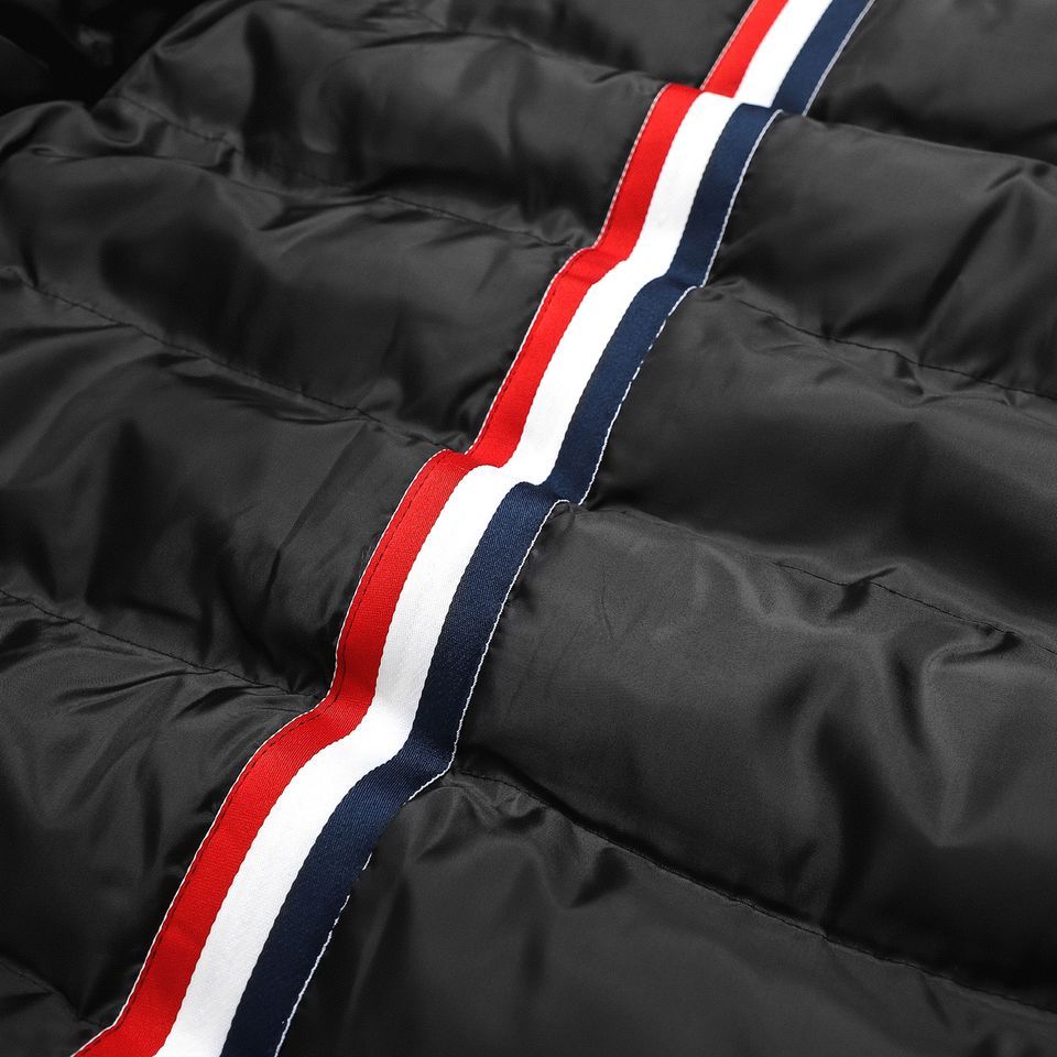 Khoác Phao Đen Phối Zip