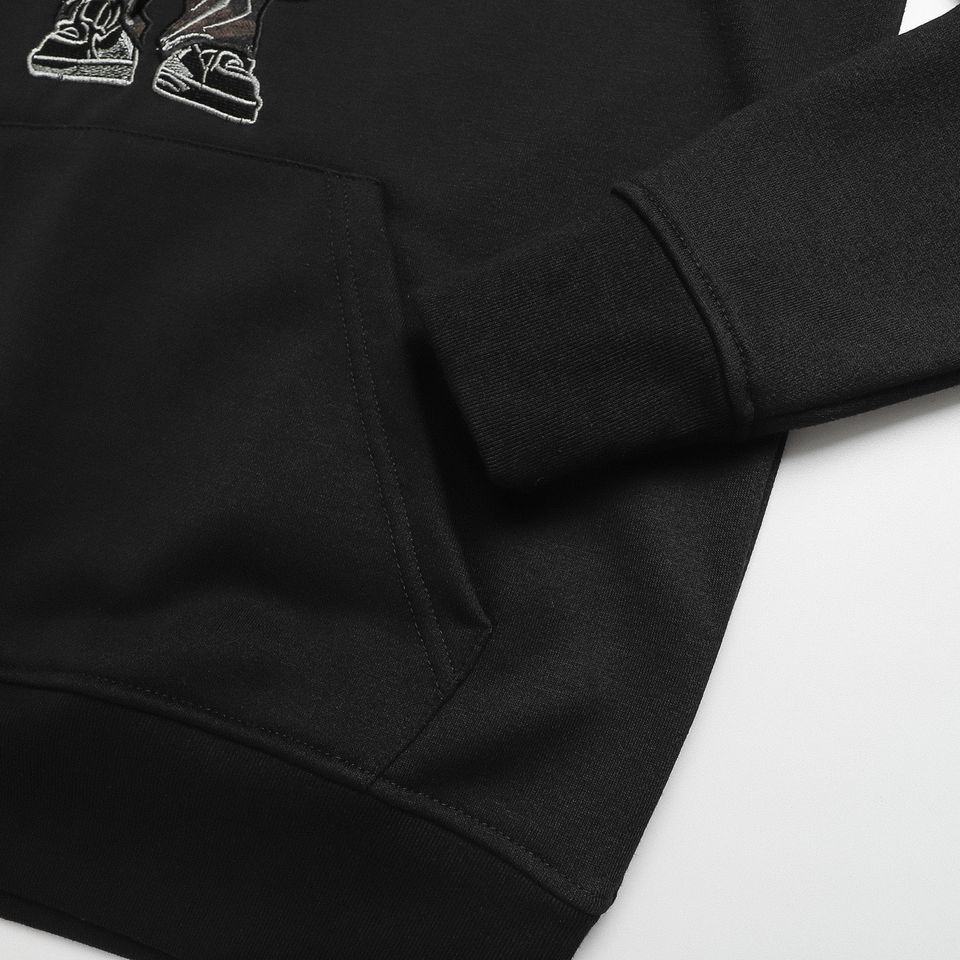Hoodies INF Đen Thêu Gấu