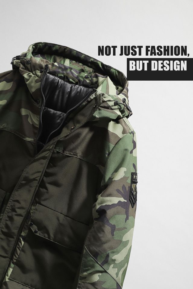 Khoác Phao Camo 2 Túi