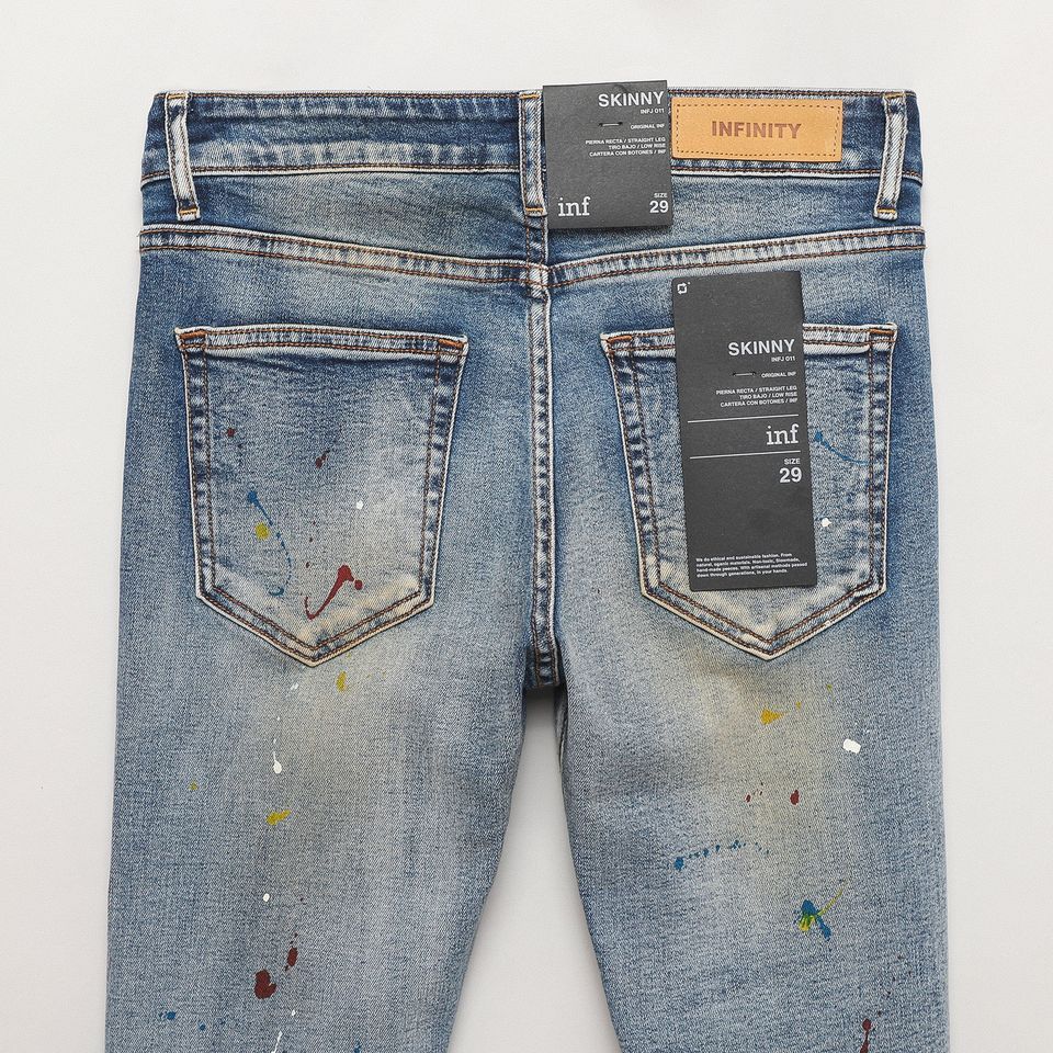 Quần Jean Inf Wash Vảy Sơn