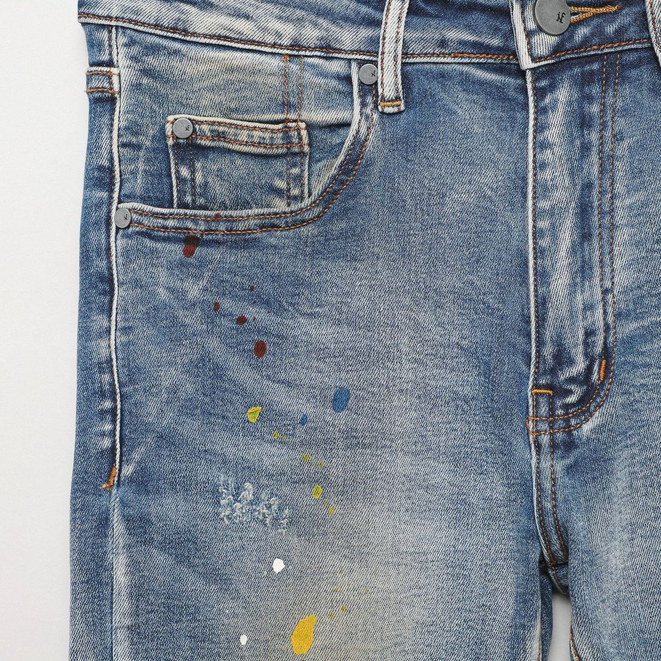 Quần Jean Inf Wash Vảy Sơn
