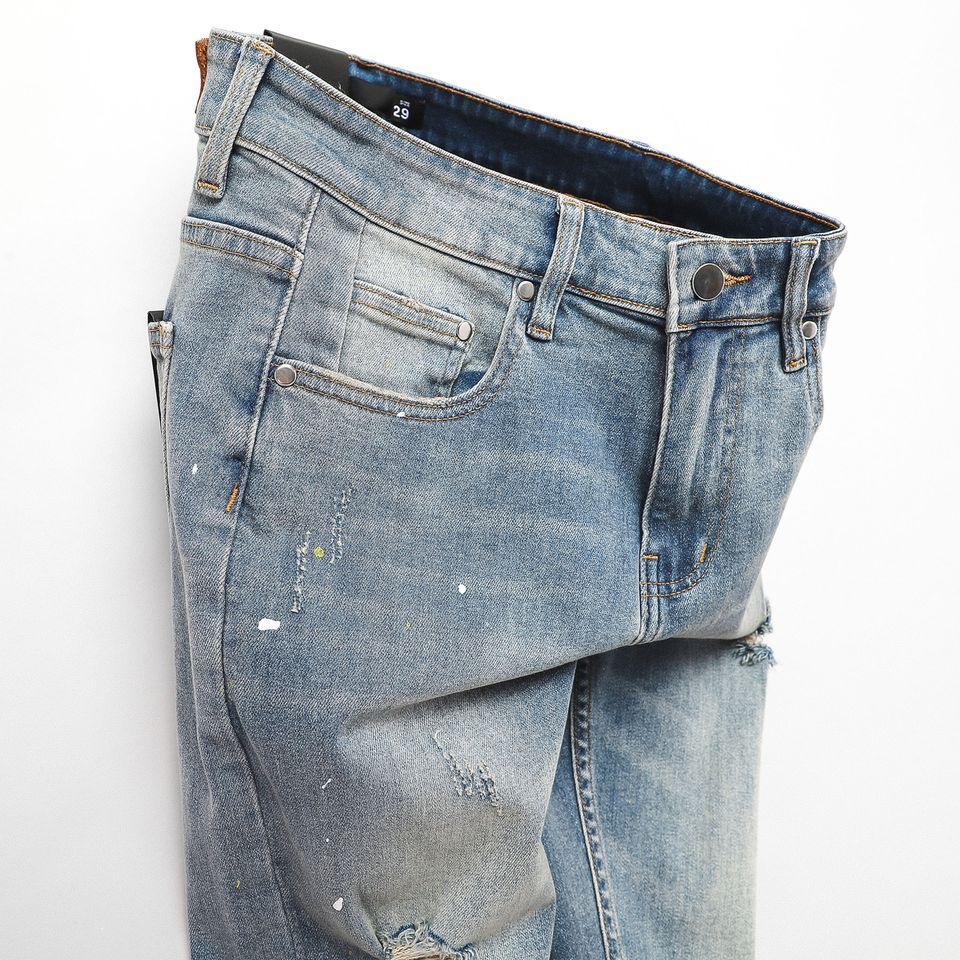 Quần Jean Inf Xanh Light Rip
