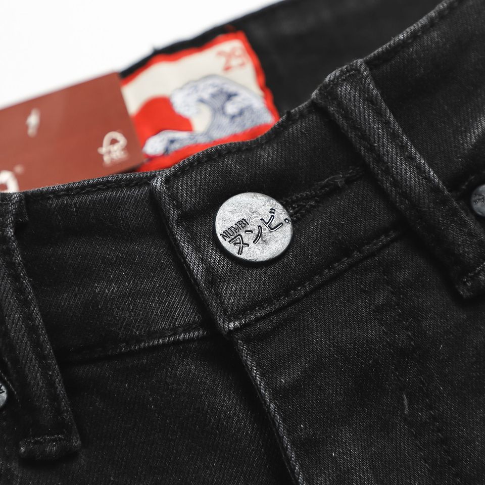 Short Numbi Jean Xám Ripped