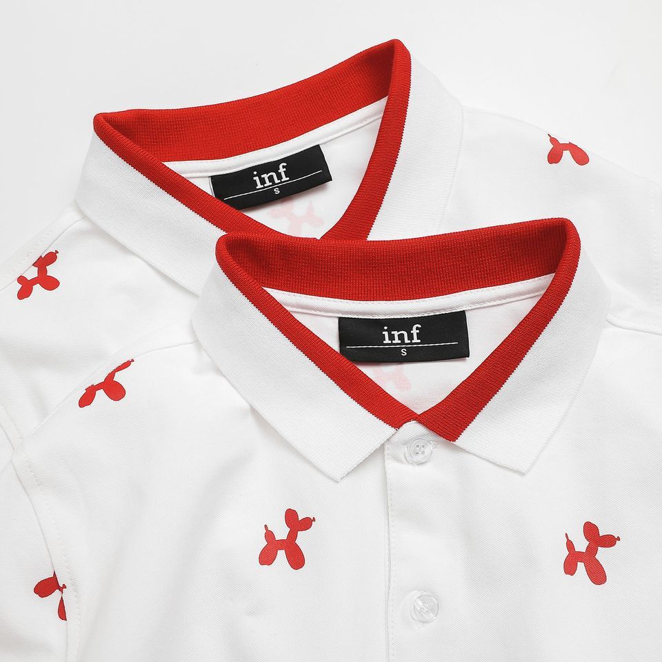 Áo Polo Inf Trắng HT Đỏ