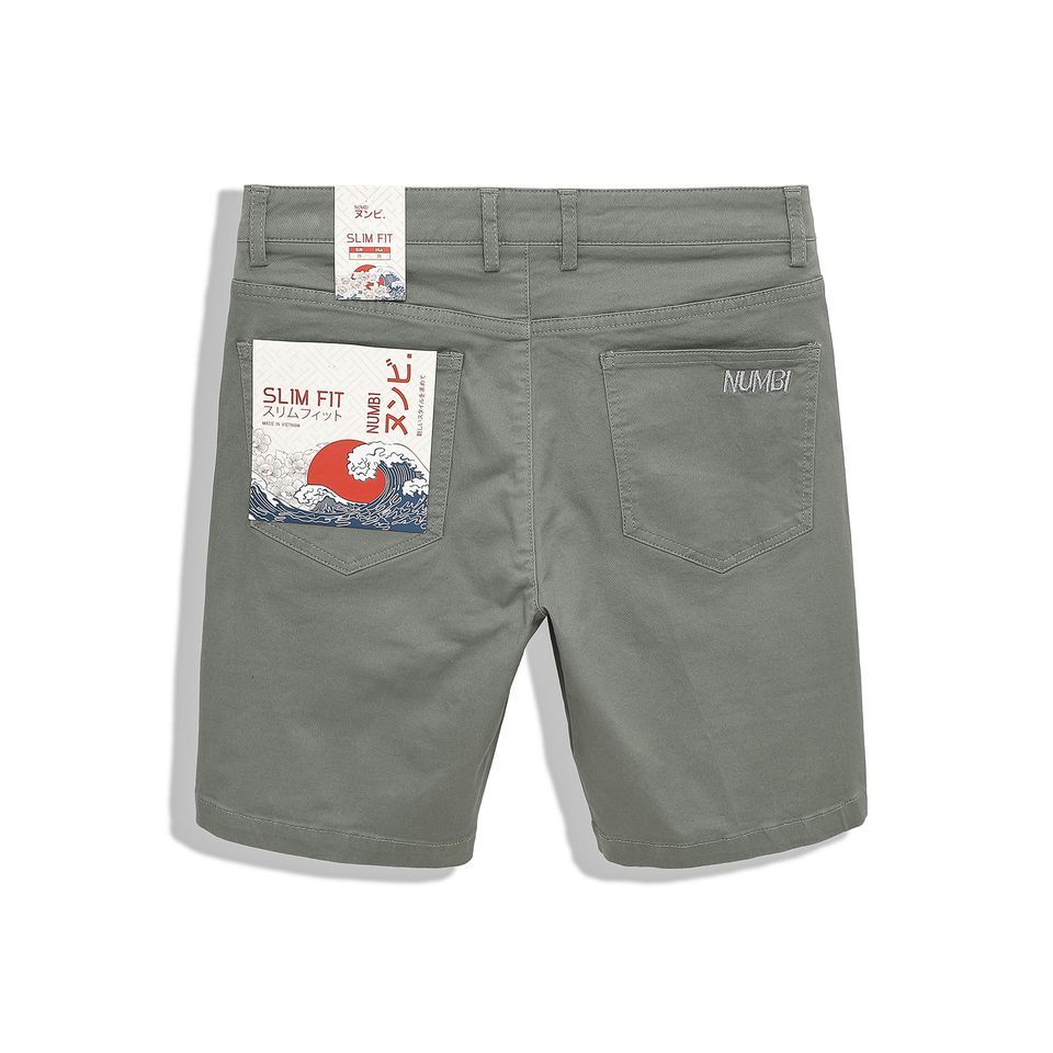 Short Kaki Numbi Thêu Logo
