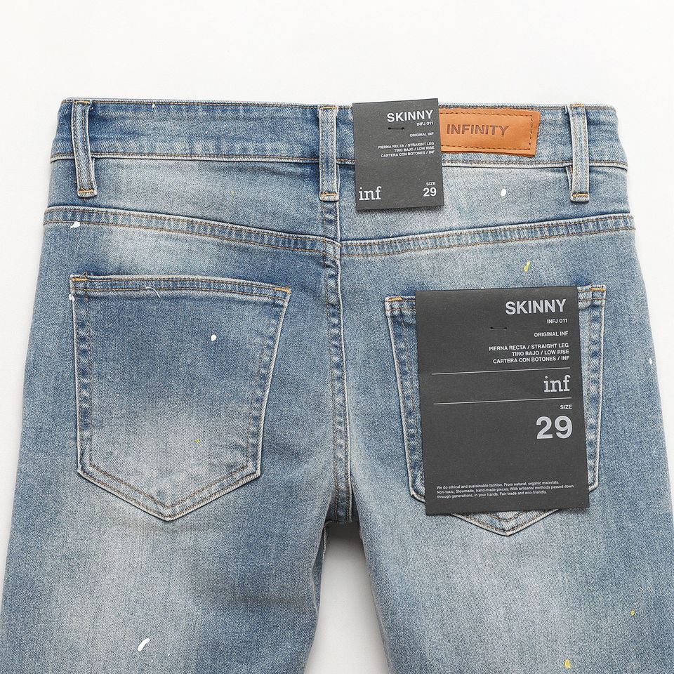 Quần Jean Inf Xanh Light Rip