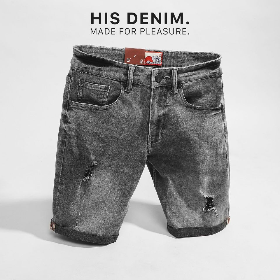 Short Numbi Jean Xắn Lai Xám
