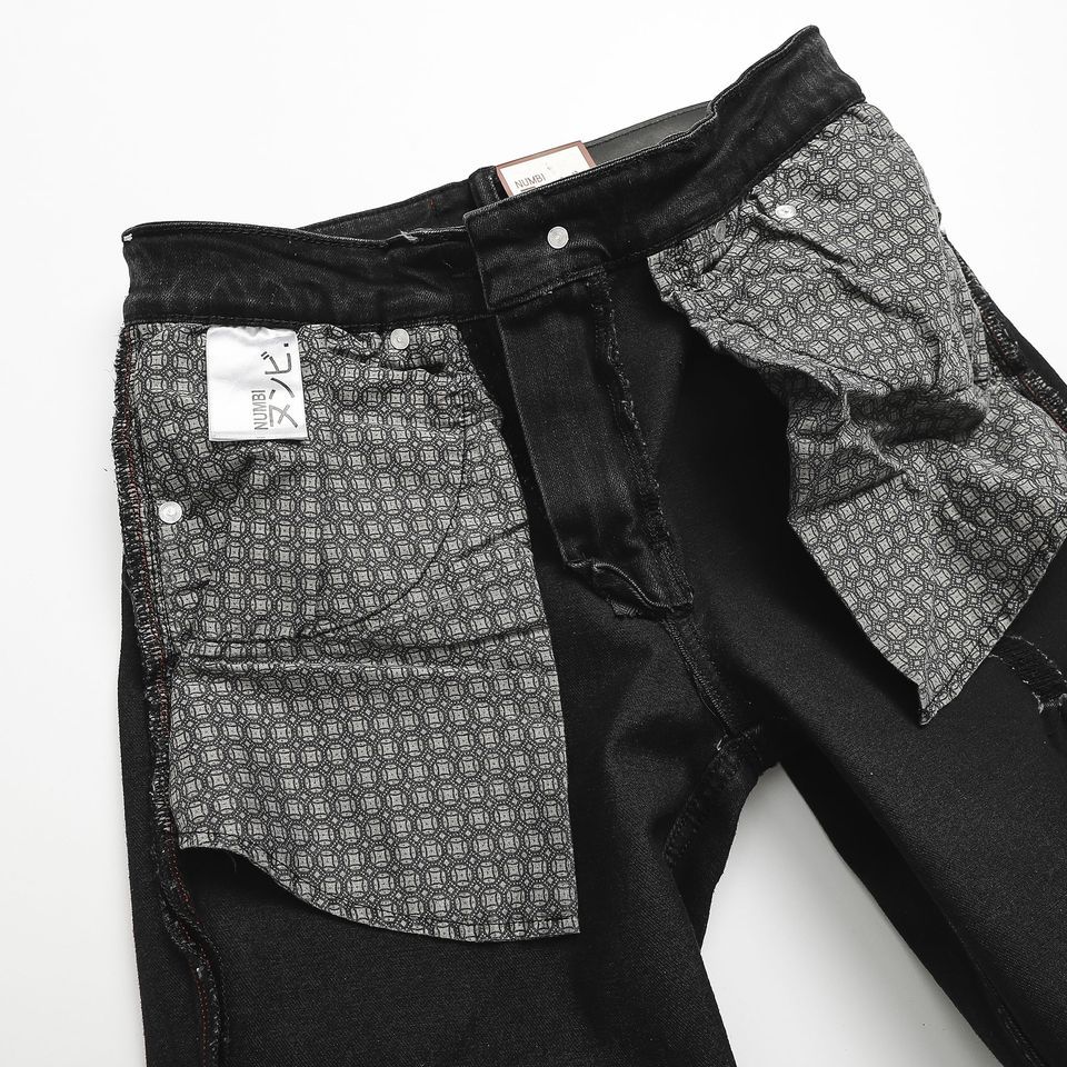 Short Numbi Jean Xám Ripped