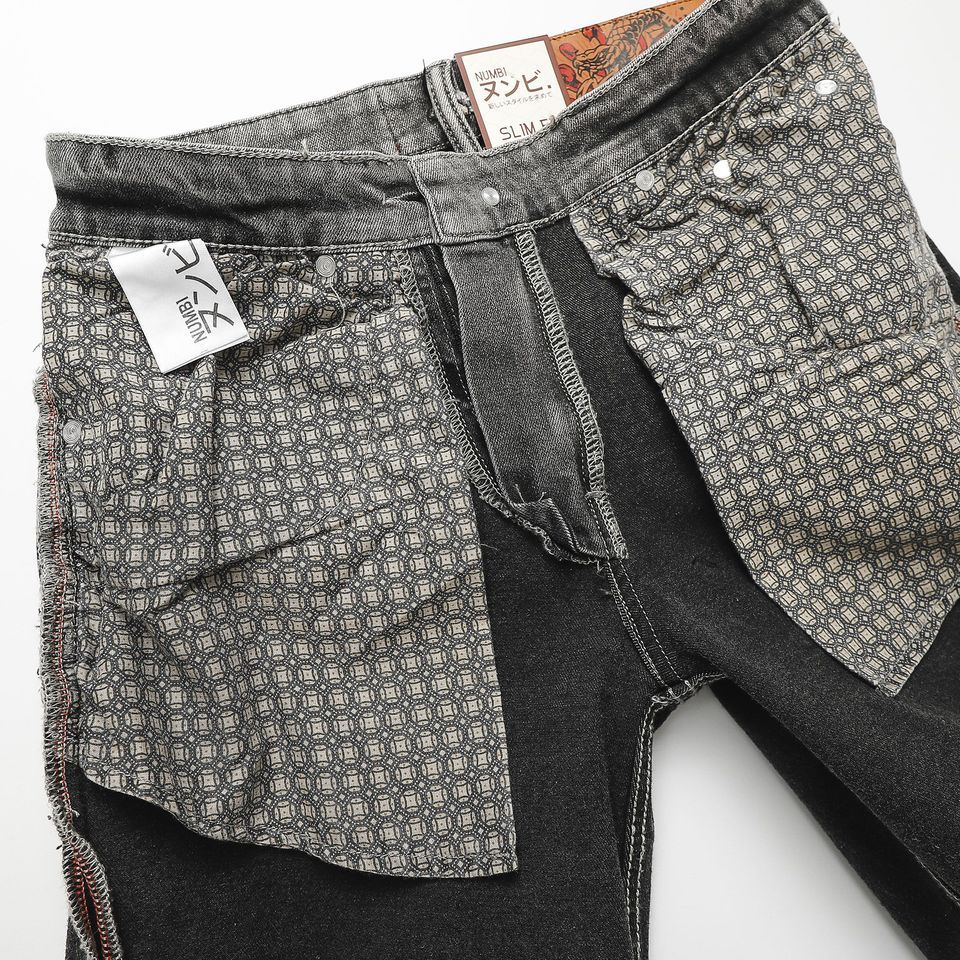 Short Numbi Jean Xắn Lai Xám