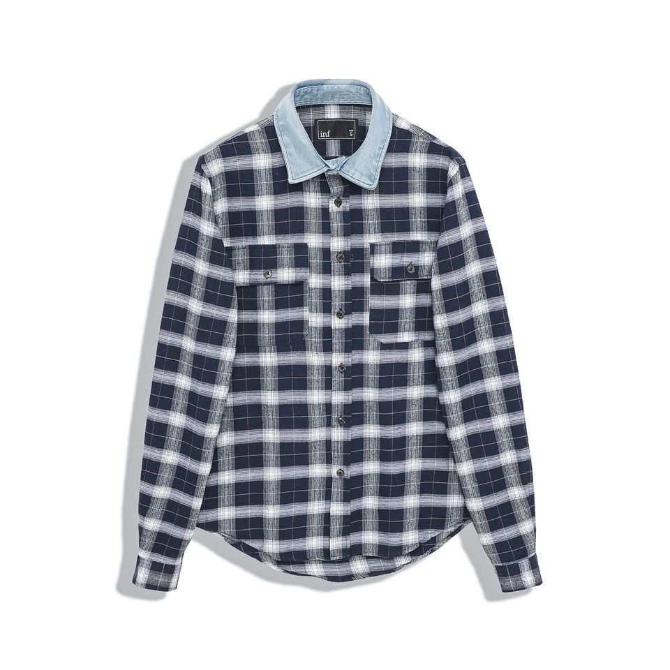 Sơ Mi INF Caro Phối Cổ Jean