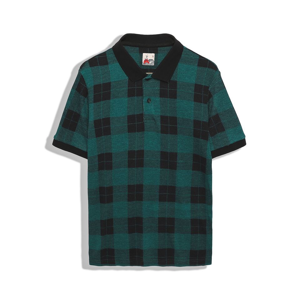 Polo Caro Xanh Mix Đen