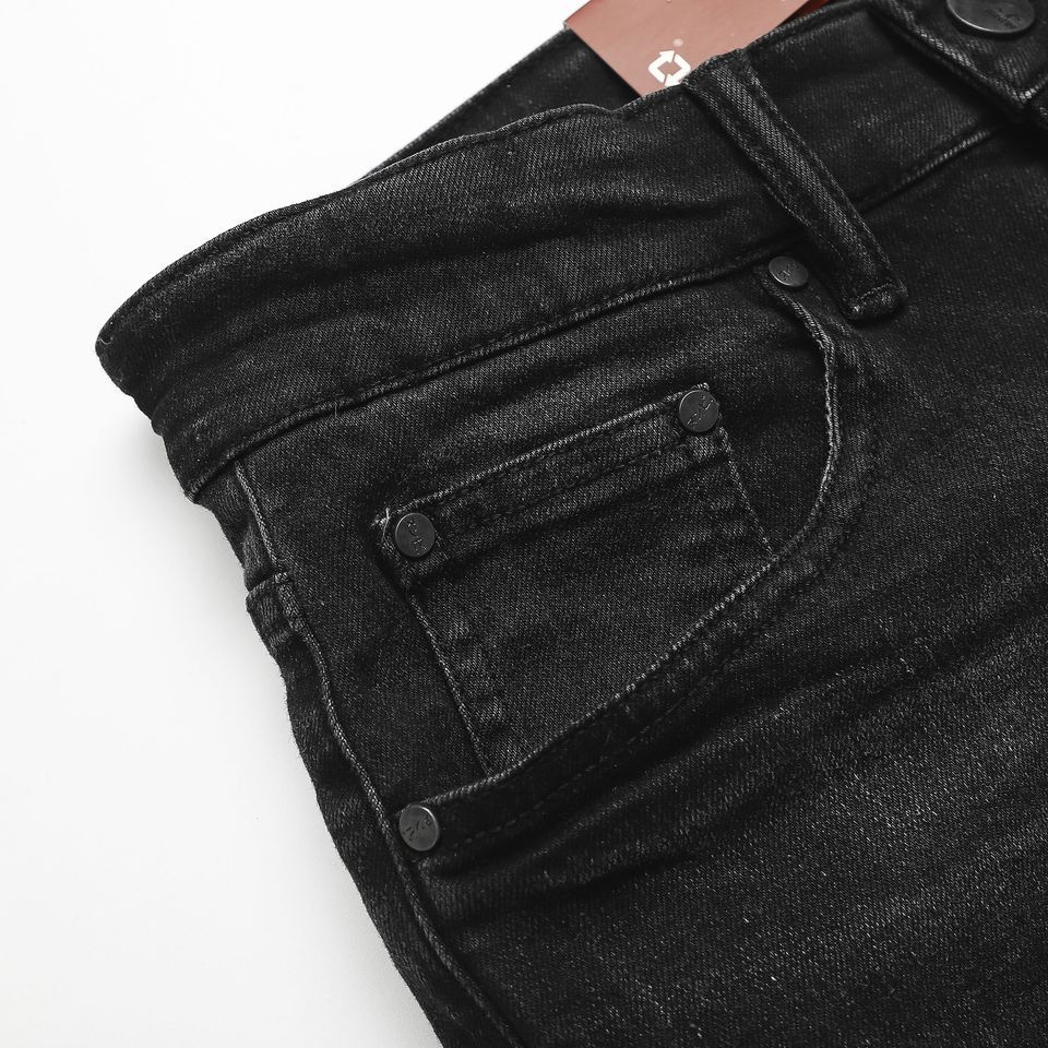Short Numbi Jean Xám Ripped
