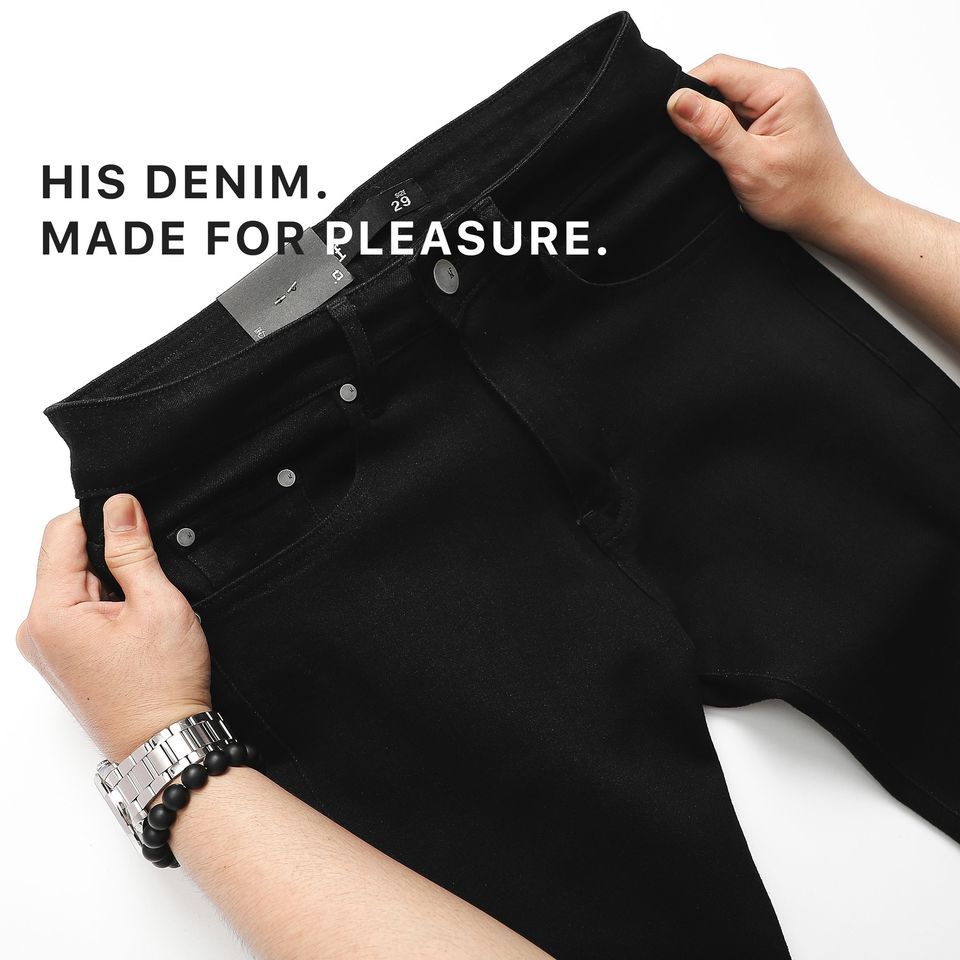 Quần Jean Inf Đen Skinny D12