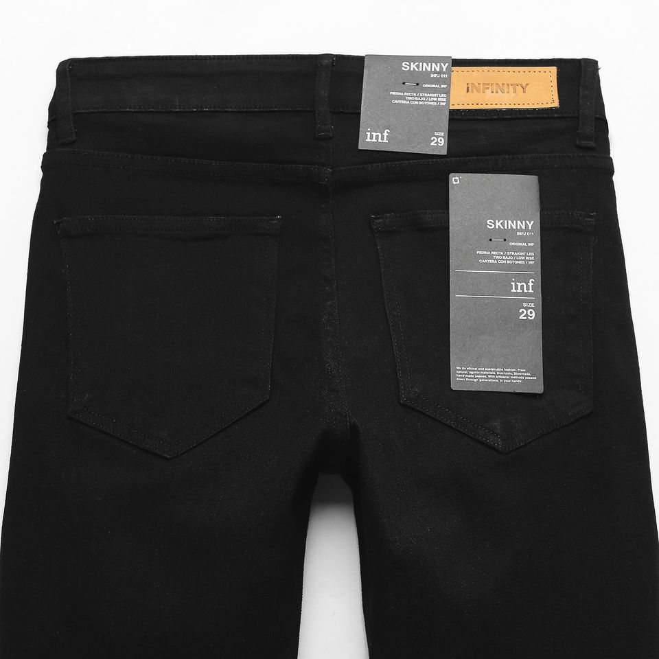 Quần Jean Inf Đen Skinny D12