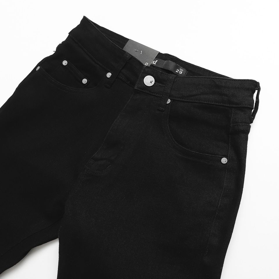 Quần Jean Inf Đen Knees Cut