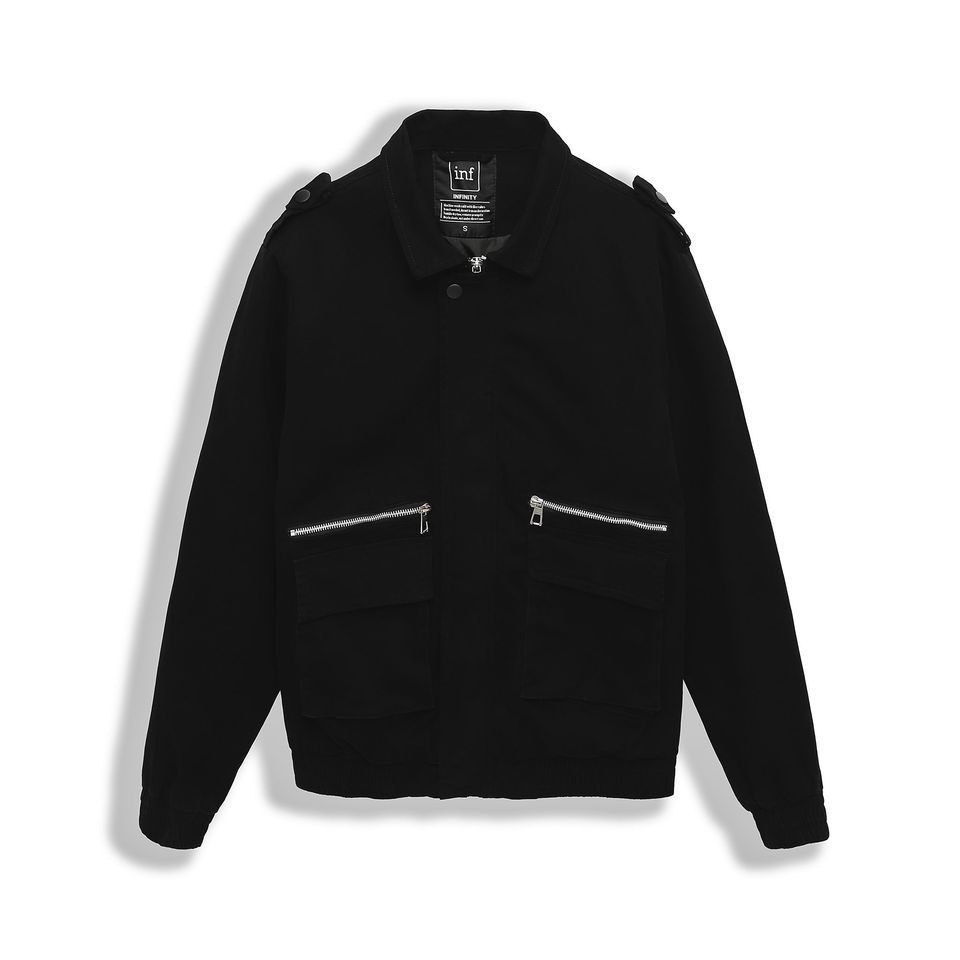 Áo Khoác Kaki INF Phối Zip