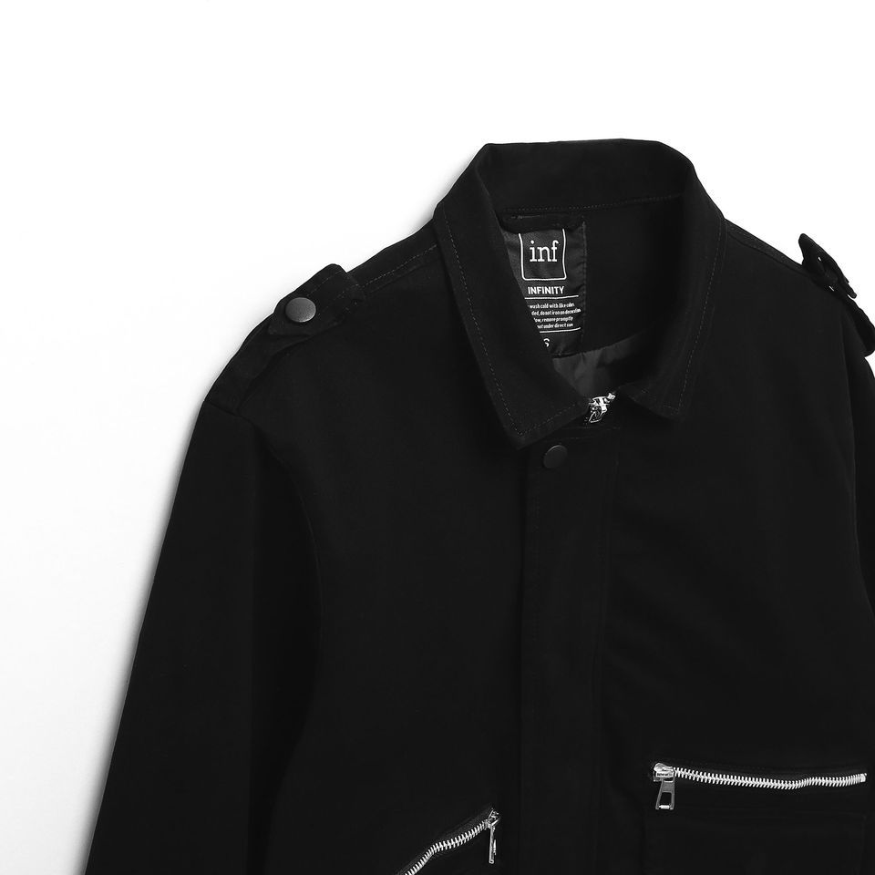 Áo Khoác Kaki INF Phối Zip