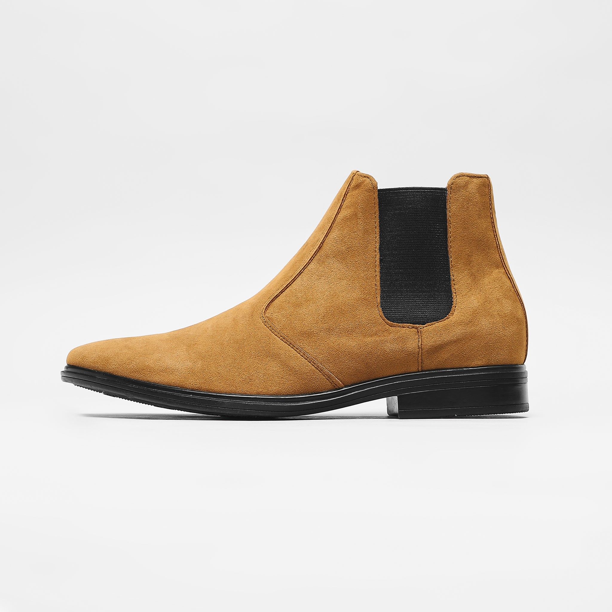 Chelsea Boot Da Lộn Cổ Cao Nâu