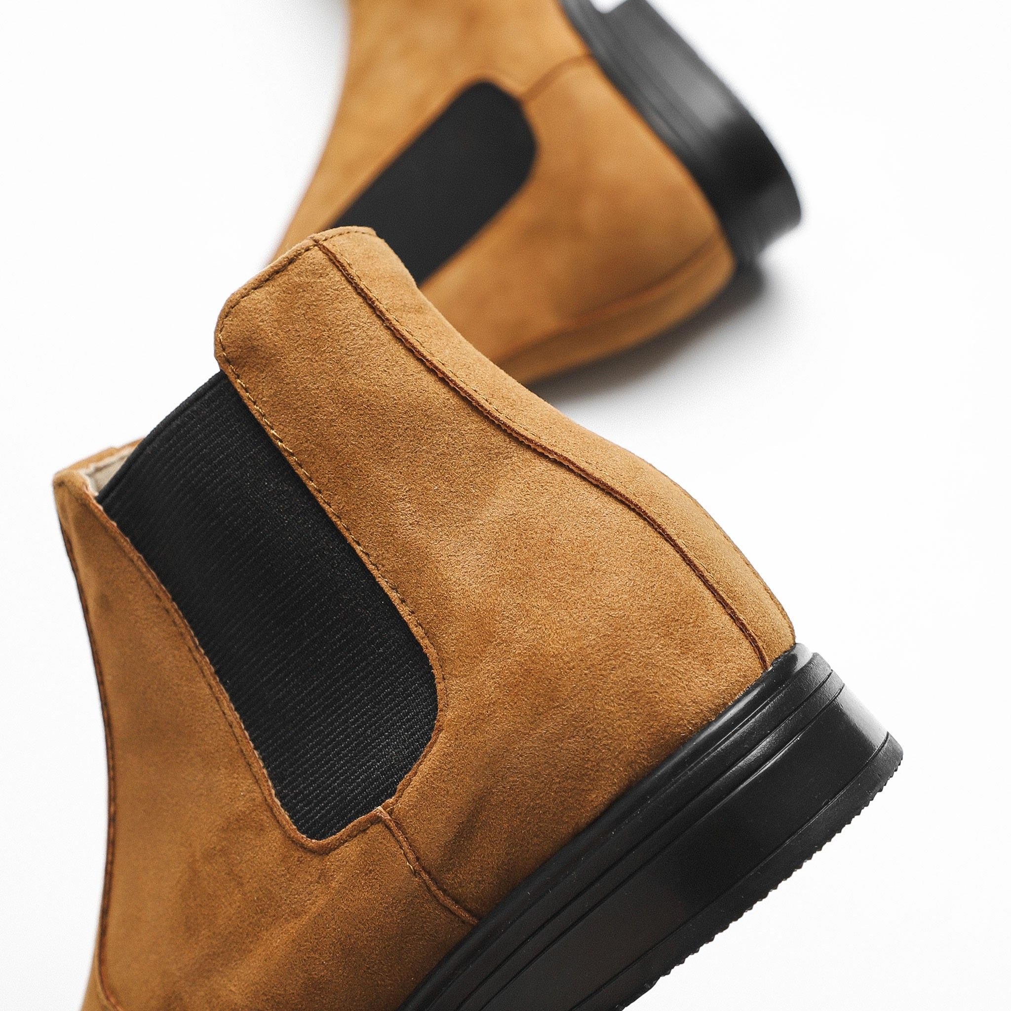 Chelsea Boot Da Lộn Cổ Cao Nâu
