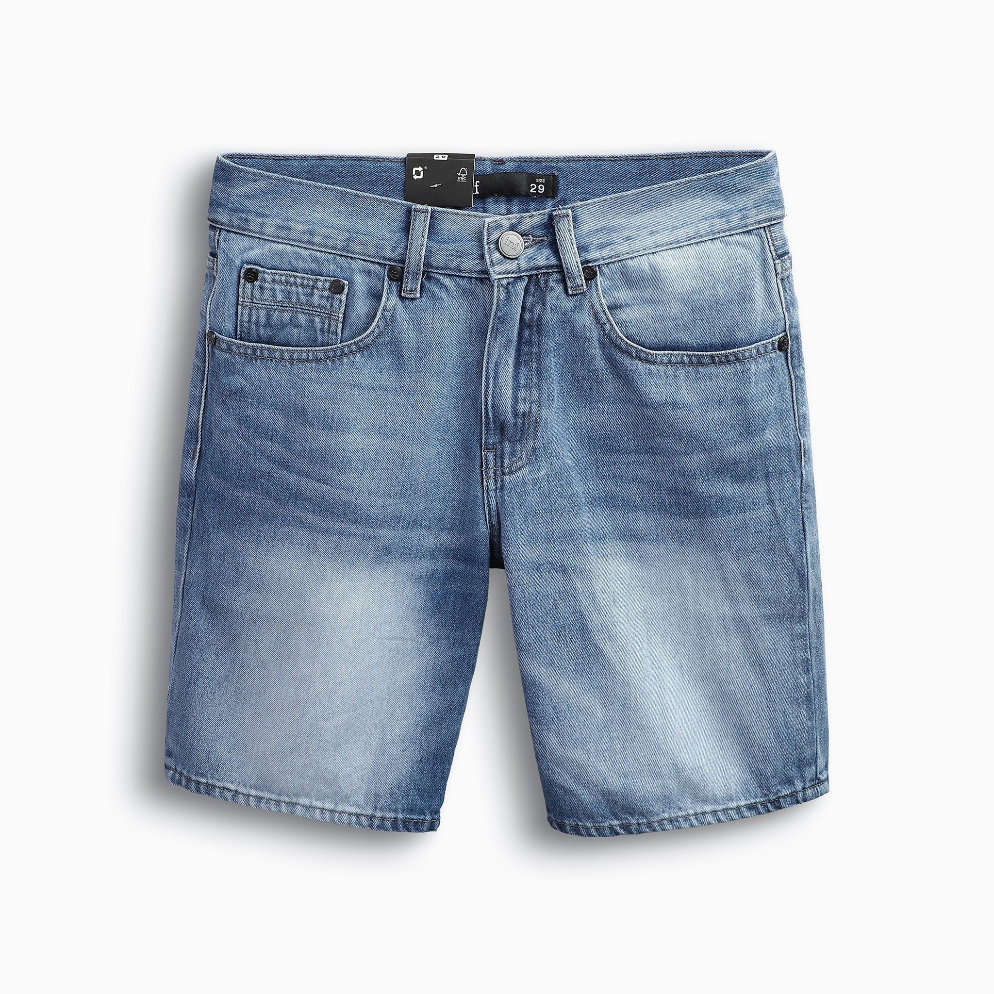 Short Jean Inf Wash Blue