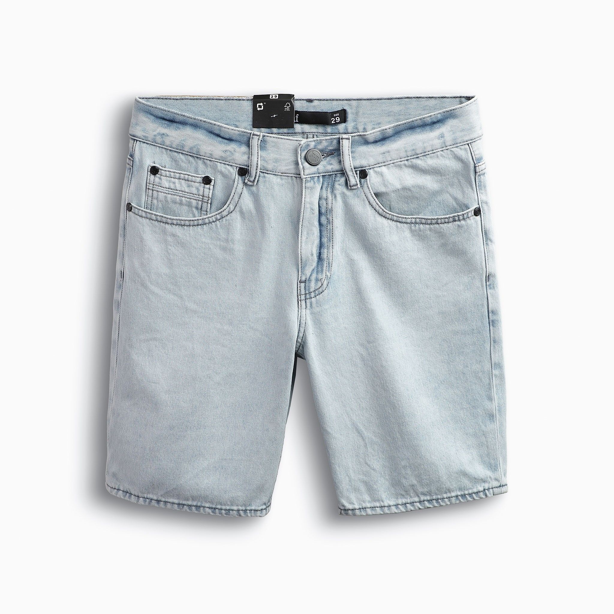 Short Jean Inf Bạc Trơn