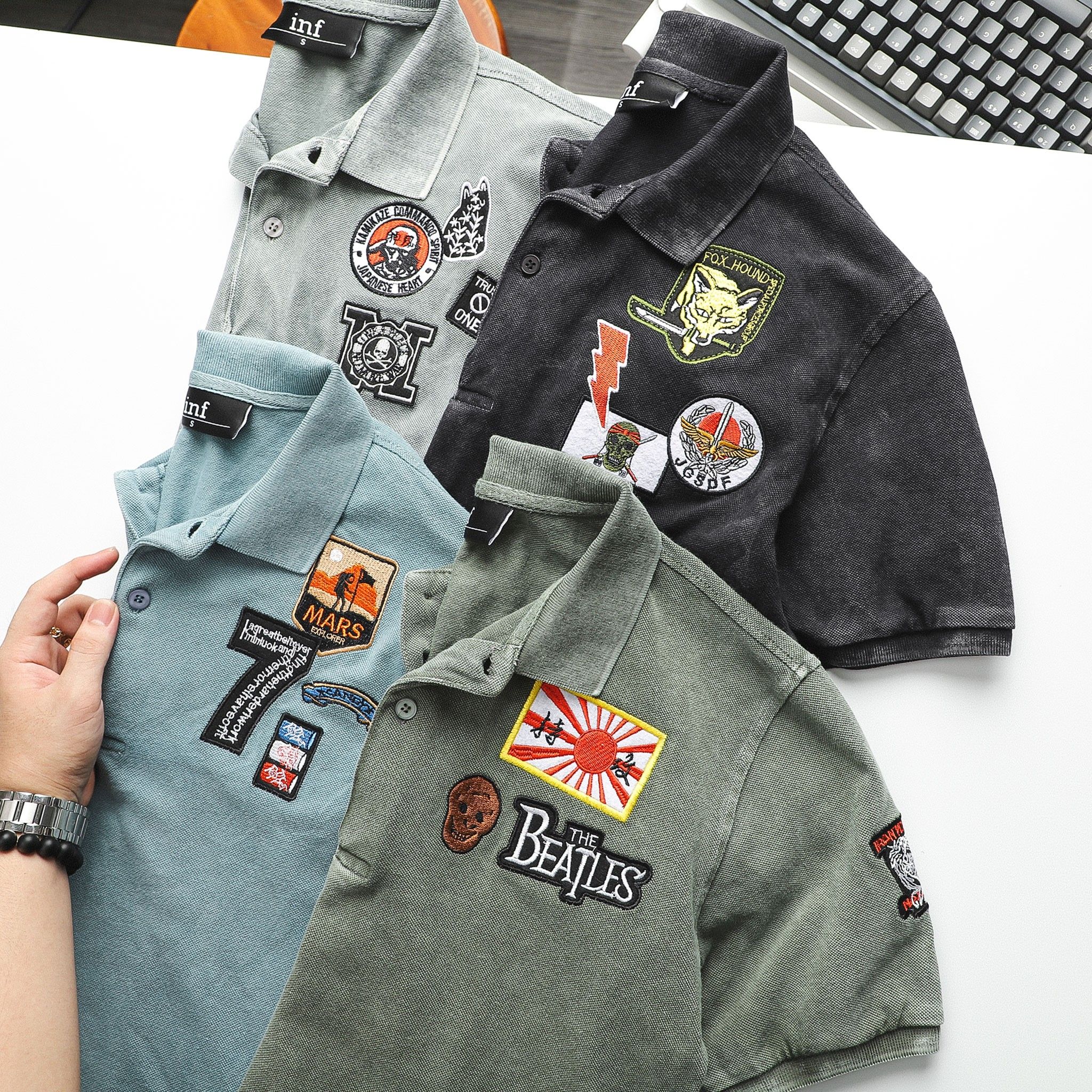 Áo Polo Inf Wash Thêu